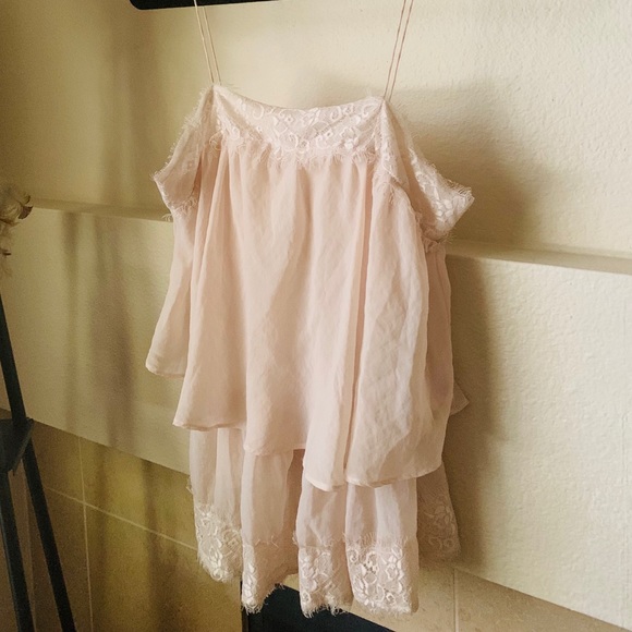 Lace Plush Layered Tank Top-Size: X-Small - Picture 2 of 6